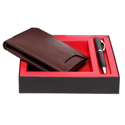 Leather Men’s Wallet & Pen Set