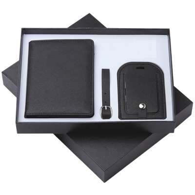 Leather Passport Cover & Luggage Tag Set