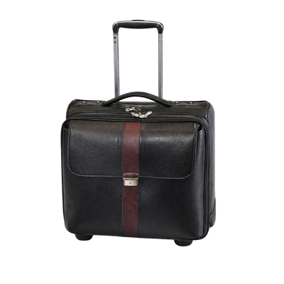 Leather Travel Trolley Bag