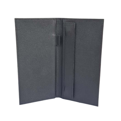 Leather Bill Holder with Pen Loop