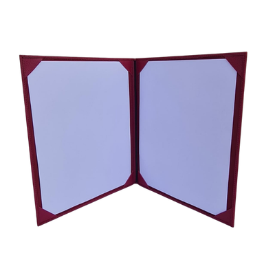 Leather Menu Cover Elastic Center