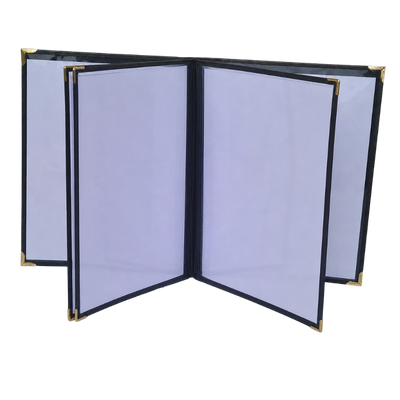 Leather Menu Cover with Metal Corners