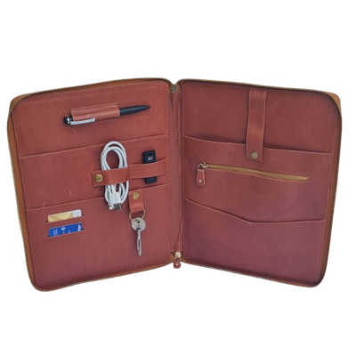 Tech Organizer Leather Portfolio
