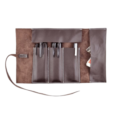 Leather Pen Roll Organizer