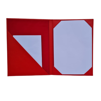 Leather Certificate Holder with Document Pocket