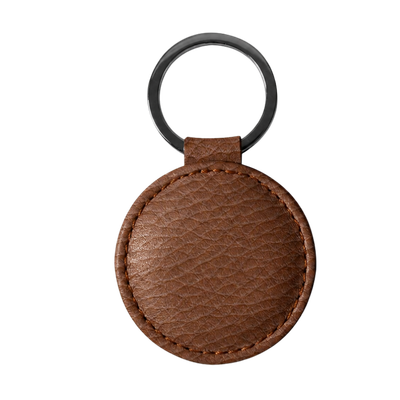 Round Leather Keychain