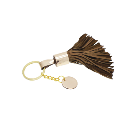 Leather Tassel Keychain