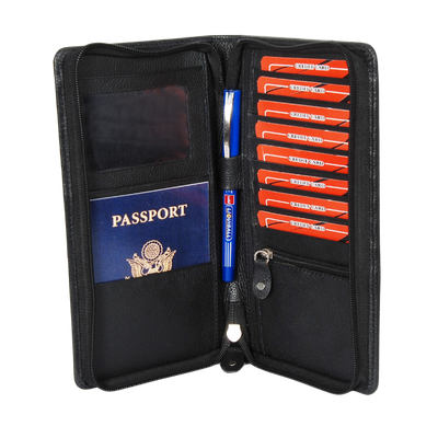RFID Leather Travel Wallet