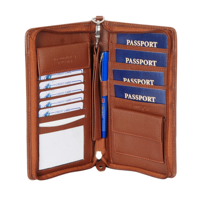 Leather Travel Document Wallet