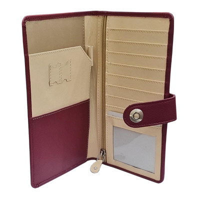 Leather Travel Wallet with Loop Closure