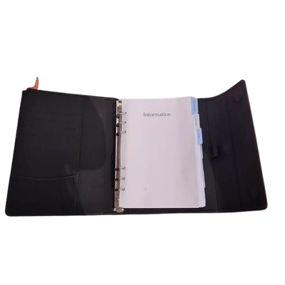 Leather Diary Cover with 6 Rings