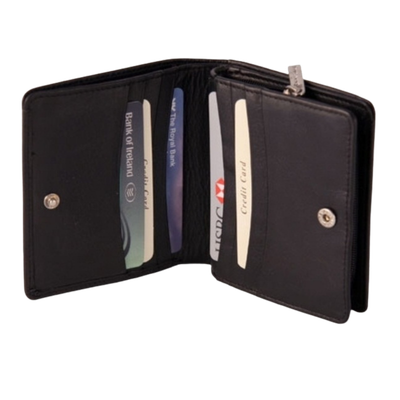 Leather Card Case with Coin Pocket