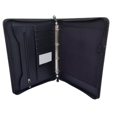 Leather Executive Ring Binder with Zip Closurer