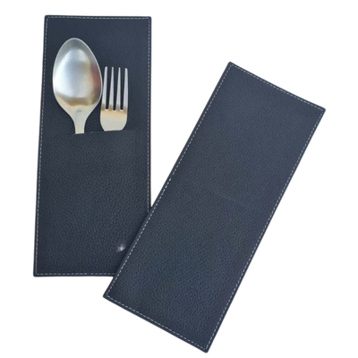 Leather Cutlery Pocket