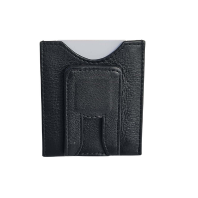 Leather Card Holder with Magnetic Clip