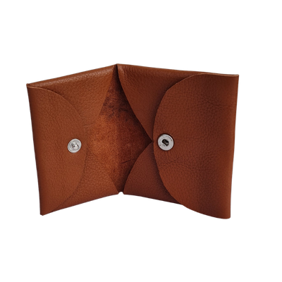 Leather Card Case with Pressbutton