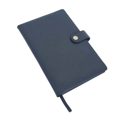 Leather Notebook Diary with Press Button Closure